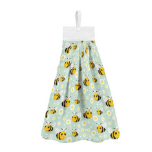 Daisy Bees Hanging Dish Towels Set of 3 – Quick-Dry, Absorbent, Dual-Purpose, Easy-Clean Towels for Kitchen & Bathroom