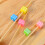 100Pcs Bamboo Fruit Picks Assorted Color Handmade Cocktail Sticks 3