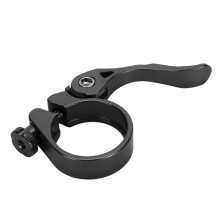 Leichter Aluminiumlegierung Fahrrad-Sitzbefestigungsklemme 34,9 mm Schwarz CNC Schnellverschluss
