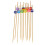100Pcs Bamboo Fruit Picks Assorted Color Handmade Cocktail Sticks 5