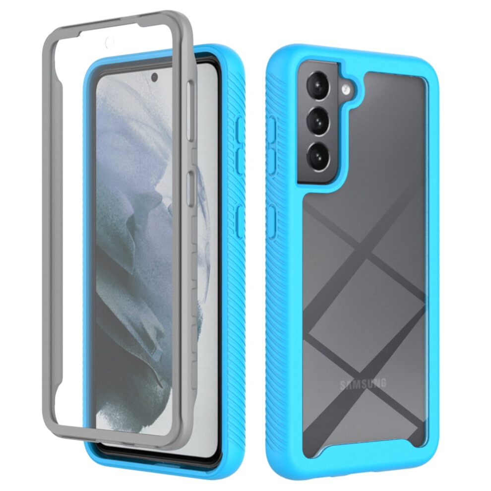 Galaxy S21 Fe Case With Built-In Screen Protector, Rugged Shockproof Transparent Pc Cover Â Compatible With Samsung Galaxy S21 Fe 5G, Blue 9426043845438