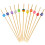 100Pcs Bamboo Fruit Picks Assorted Color Handmade Cocktail Sticks 6