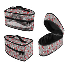 Christmas Snowman Snowflake Pattern Dustproof Portable Carrying Case Travel Steamer Bag, Bag Only