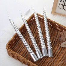 10" Spiral Taper Candles, 4-Pack, Dripless & Smokeless, 8-Hour Burn, Unscented – Ideal for Weddings, Dinner, Christmas, Home Decor