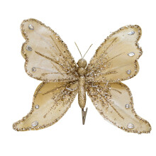 Butterflies Christmas Ornaments Set – Clear DIY Crafts for Tree, Assorted Designs, Festive Home Decor Accents
