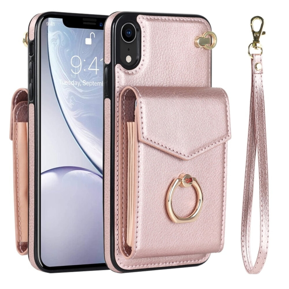 Pu Leather Wallet Case For Iphone Xr Rose Gold 9341593935463