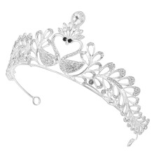 Diademă cu strasuri și coroană pentru fete, cu bandă de păr din aliaj