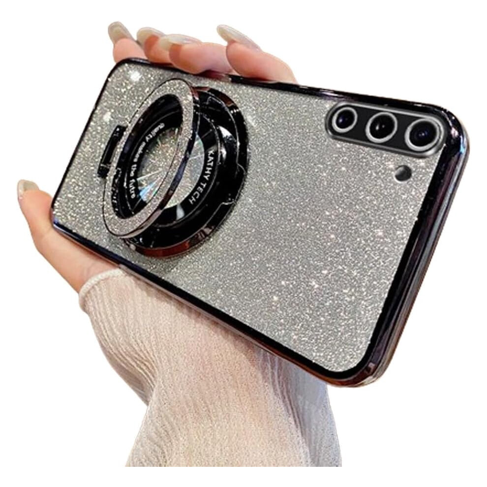 Magnetic Glitter Sparkle Case With Kickstand For Compatible With Samsung Galaxy Note 10 – Slim, Shockproof, Luxury Black 9426043729264