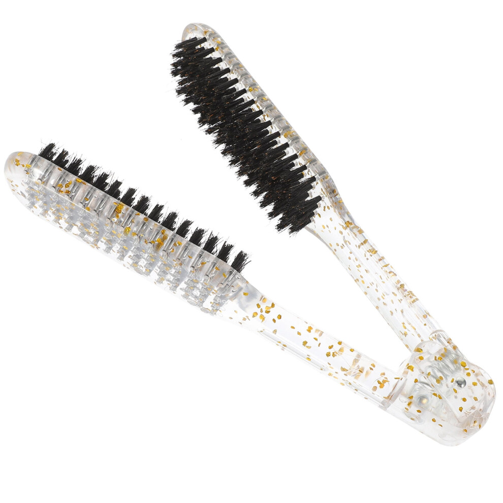 Salon Hair Straightener Brush Comb Flat Iron Styling Tresses