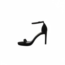 Willtoo Women's Sexy Single Strap Stiletto High Heel Sandals for Summer Evening & Party Black