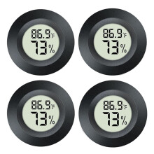 4-Pack Mini Digital Hygrometer Thermometer for Indoor/Outdoor, Reptile, Humidor, Greenhouse – / Display