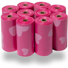 Dog Poop Bags (150 pcs), leak-proof & tear-resistant, thick plastic, assorted colors — compatible with standard dispensers
