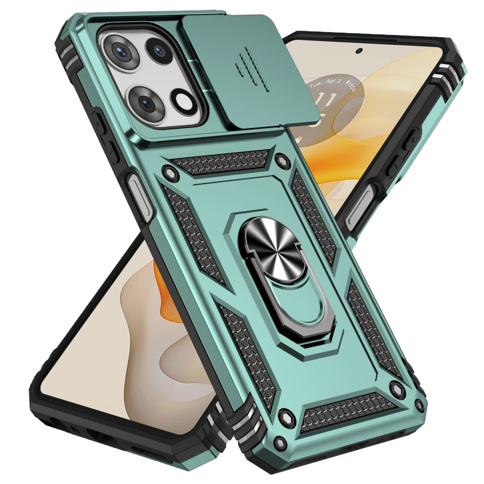 Allytechgroup Rotatable Kickstand Case For Motorola Moto G 5G 2025/2026 Â Military Drop Protection, Magnetic Car Mount, Green 9426043848392