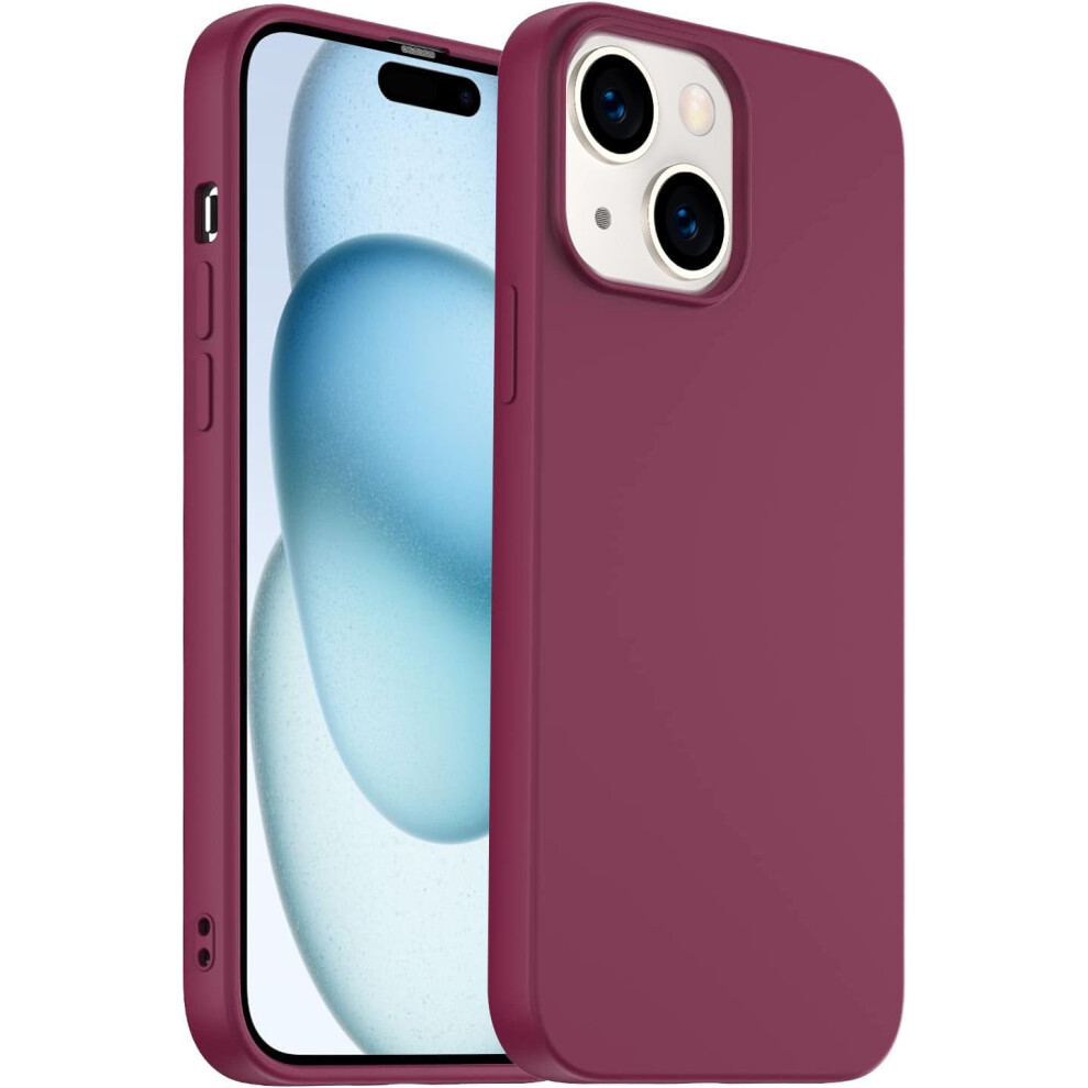 Iphone 15 Case Â Ultra Slim Silicone Shockproof With Soft Microfiber Lining & Enhanced Camera Protection, Plum Purple 9426043805487
