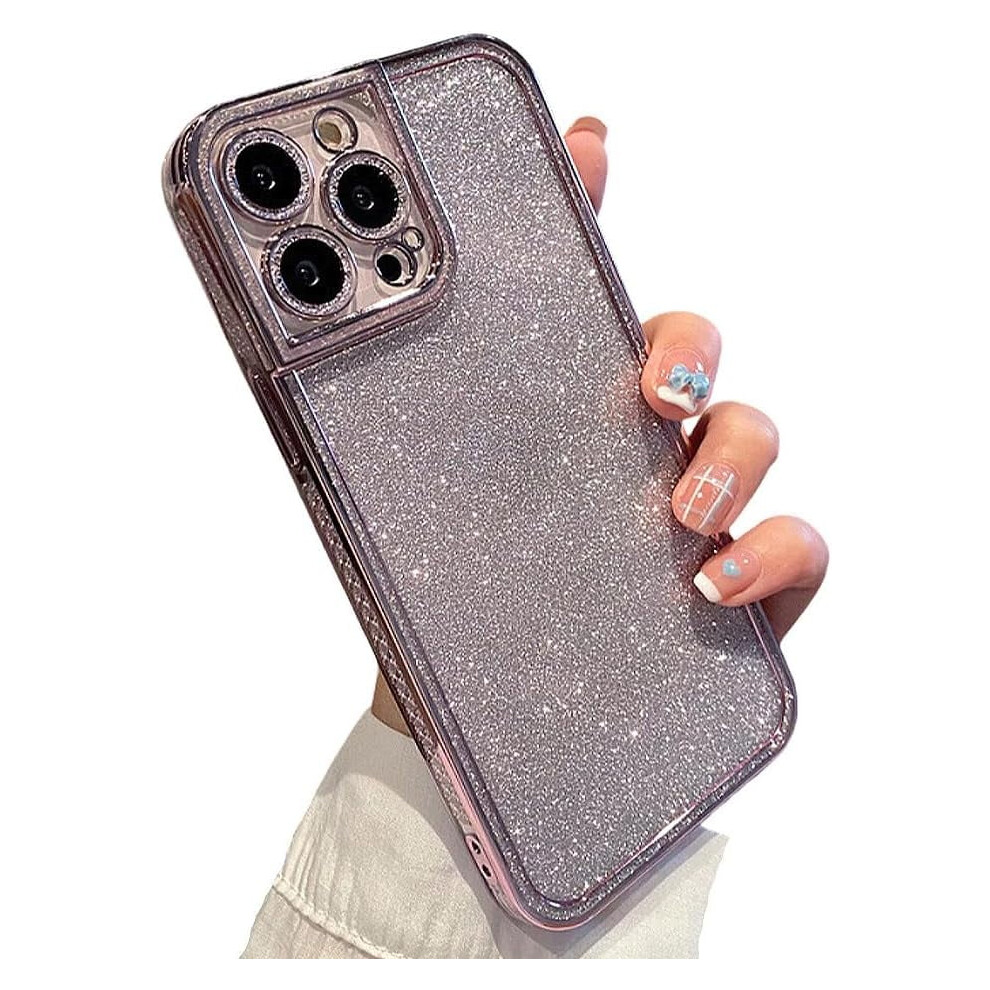 Luxury Electroplated Glitter Rhinestone Iphone Case Â Soft Shockproof With Camera Lens Protection, Compatible With Iphone 13 Pink 9180333250691