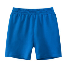 AWZXDE Toddler Boys Solid Color Casual Shorts For Boys Comfortable Elastic Waist 5 Inch Inseam Shorts For Summer Play Blue,6-7 Years
