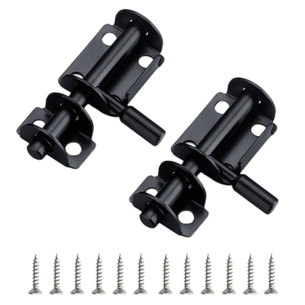 Stainless Steel Sliding Latch Lock With Screws 2 Pcs 9362892773204