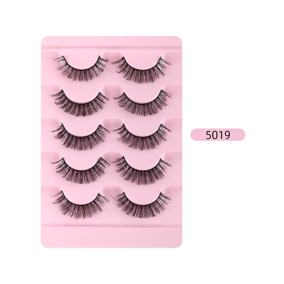 False Eyelashes Thick Curly Natural Look 5 Pairs