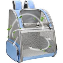Breathable and lightweight pet bag,Innovative Traveler Bubble Backpack Pet Carriers for Cats and Dogs (Black)