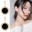 Geometric Black Rhinestone Stud Earrings 1 Pair 1