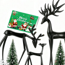 Holiday Deer Christmas Greeting Card Set 6PCS
