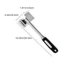 Lvhe Double-Sided Meat Tenderizer for Beef, Steak, Pork, Chicken – Compatible with Home, Kitchen & Garden Use – Black