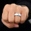 Waterproof NFC Finger Ring Smart Wearable White Size 6 7
