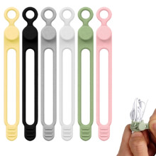 Silicone Cable Ties Flexible No-Slip Grip 4-Pack