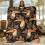 Flannel Blanket Tropical Bird Pattern 100% Cotton 1