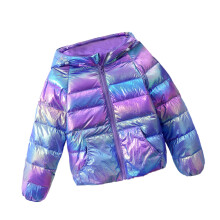 Girls Winter Coat Girls Metallic Shine Hooded Jacket Packable Warmth Padded Winter Coat Girls Winter Clothes