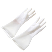 Reusable Waterproof Rubber Washing Gloves for Kitchen & House Cleaning M