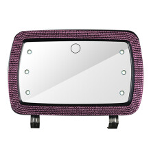 Rechargeable Car Visor Mirror with 3 Light Modes Clip-On