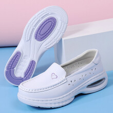 Women's White Orthopedic Nurse Shoes Air-Cushion Slip-On