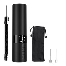 Electric Air Ball Pump, Portable Battery Powered Ball Pump with LCD Display Needles 12 PSI Mini Air Pump for Basketball Football Volleyball Rugby