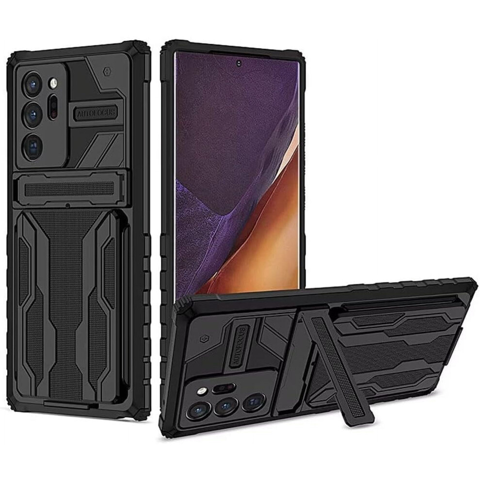 Military-Grade Dual-Layer Shockproof Case With Kickstand & Card Holder For Galaxy Note 20 Ultra 5G, 6.9" (2020) Â Compatible With Samsung 9336866715514