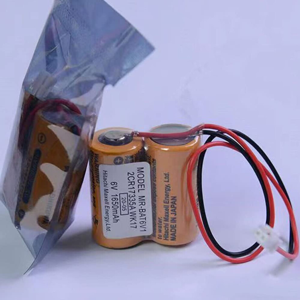 2 Pack Mr-Bat6v1 2Cr17335a Wk17 6V 1650Mah Lithium Battery Replacement For Maxell 2Cr17335a Wk17 Battery For M80 Driver Mr-J4 Servo System 9426043926540