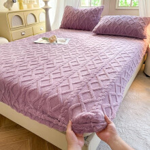 Elastisches Spannbettlaken mit tiefen Taschen – weicher, flauschiger Samt, 360-Rundum-Passform, knitterarm, pflegeleicht
