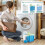 2Pcs Powder Storage Container, Durable PP Plastics Detergent Dispenser for Laundry, Unbreakable Pods Storage 3
