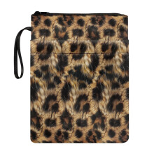 Leopard Print Book Protector Reusable with Decorative Design Polyester Fabric Protector Wrap Bag for Fater Bible Book Protection