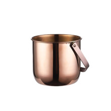 Bar Stainless Steel Ice Bucket With Handle Metal Bucket Cooler & Drink Tub Holds