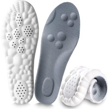 4D Cloud indlægssåler til mænd og kvinder – svangstøtte, memory foam, stødabsorbering, dæmpning – kompatibel med sportssko
