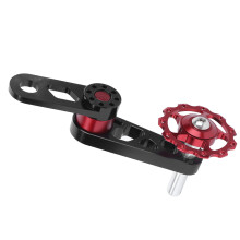Tensor de corrente de bicicleta em liga de alumínio durável com polia flutuante e design de mola, ajustador de tensão perfeito para bicicletas