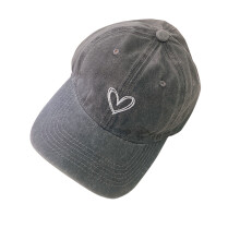 Fashionable Boys And Girls Washed Denim Cap Baseball Cap Sunshade Hatpeaked Cap Gray