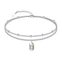 Palm Trees Ankle 925 Sterling Silver Ankle Bracelet for Women Beach Ankle Dainty Layered Anklet Bracelet Boho Anklets Bracelet Adjustable Anklets