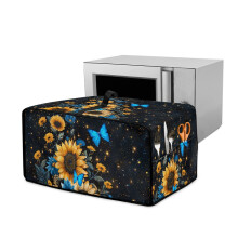 Butterfly Sunflower Toaster Oven Cover (20.5"x16.5"x10") – Dust & Stain Protection with Side Pocket, Easy Clean, Kitchen Decor
