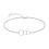 Sterling Silver Interlock Circles Anklet, 10.7-Inch Cable Chain 1