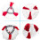 4 Pack Spin Mop Replacement Heads Microfiber Mop Refills Replace Heads Compatible for Vileda Triangle Swivel Mops Includes 2 Extra Microfiber Cleaning 4