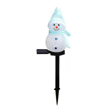 Solar Snowman Garden Stake Lights for Christmas Outdoor Decor with Automatic Night Illumination