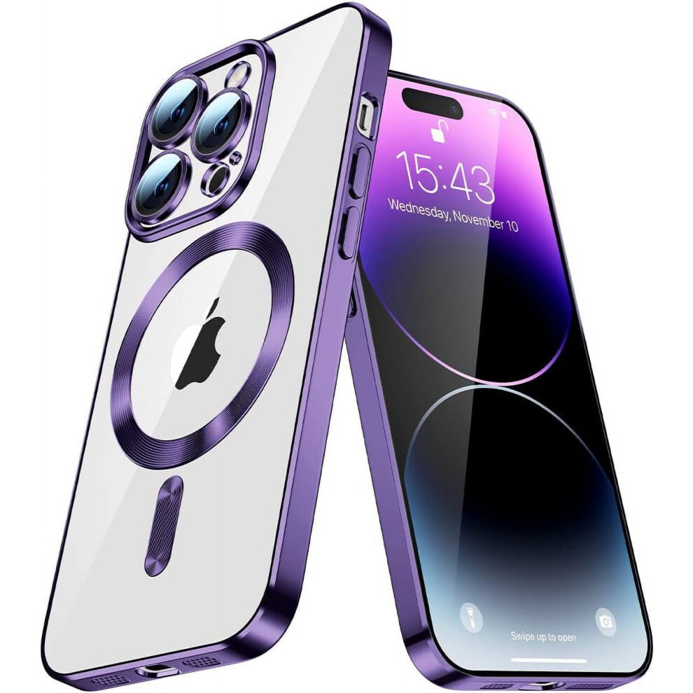 Magnetic Clear Case For Samsung Galaxy S20 Â Magsafe Wireless Charging, Dustproof Lens Protector, Slim Shockproof, Purple 9336866717501
