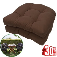 Outdoor chair cushions set of 2 19x19 inches tufted
